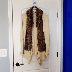 VENUS Faux Fur Cardigan